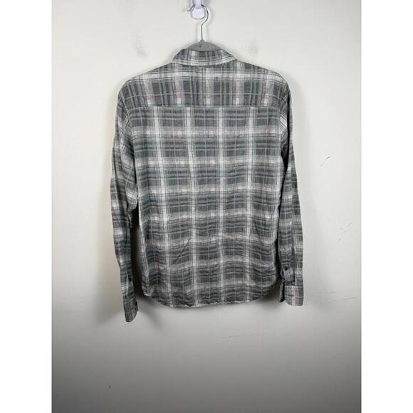 Outerknown Organic Cotton & Linen Plaid Light Flannel L/S Shirt Small - Picture 3 of 6